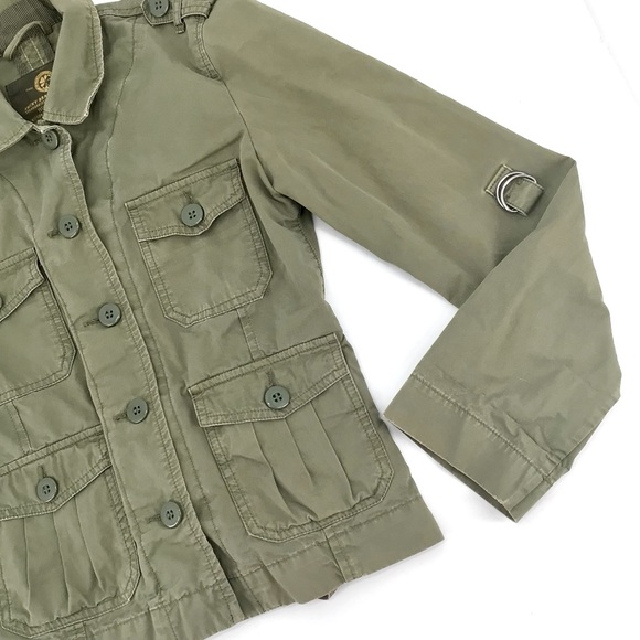 Lucky Brand Olive Green Jacket Utility Standard Issue Military Size XS - Picture 2 of 12